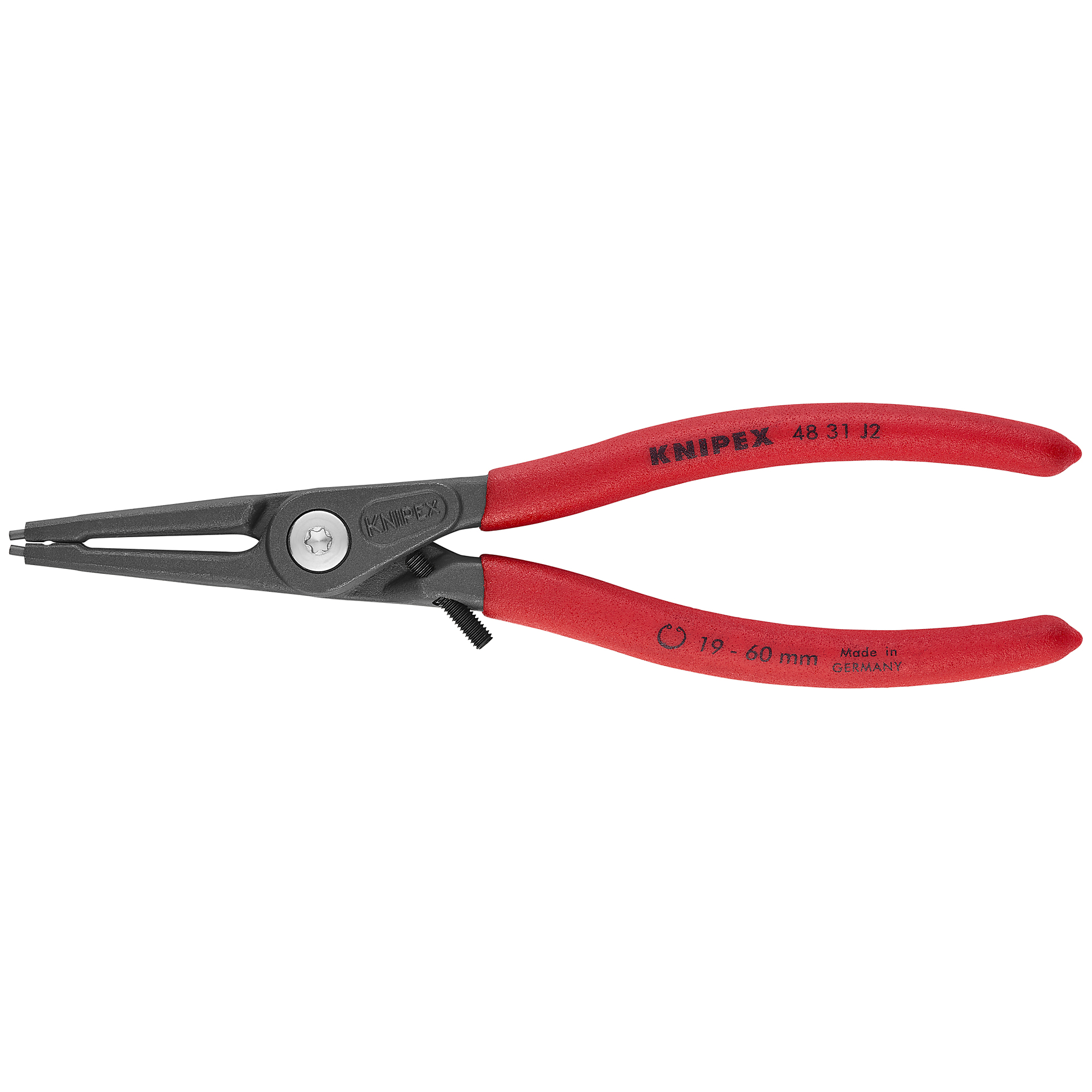 KNIPEX, Int Prec. Snap Ring Pliers-Limiter,5/64 tip,7.25in., Pieces (qty.) 1 Material Steel, Model# 48 31 J2